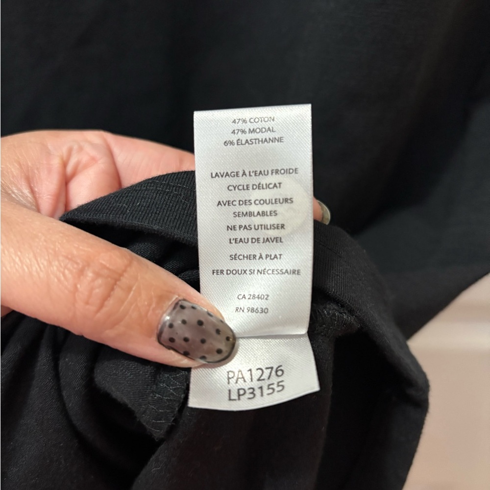 Lilla P Black Ruffle Detail Sleeveless Dress Size Medium NWT - Picture 6 of 6
